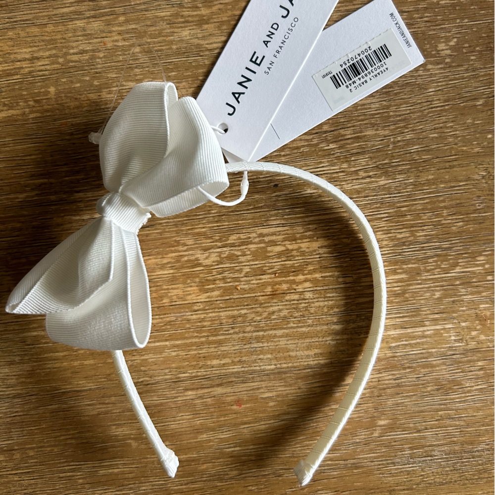 Janie and Jack White Bow Headband